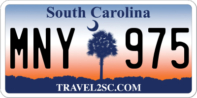 SC license plate MNY975