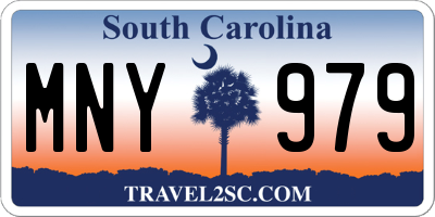 SC license plate MNY979