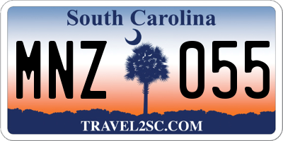 SC license plate MNZ055