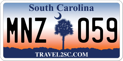 SC license plate MNZ059