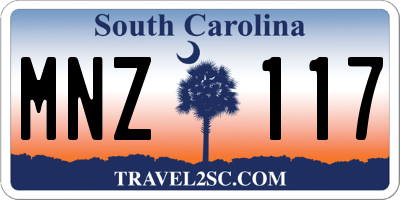 SC license plate MNZ117