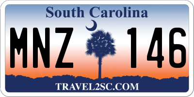 SC license plate MNZ146