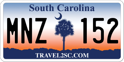 SC license plate MNZ152