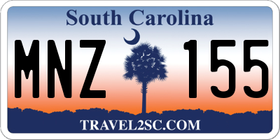 SC license plate MNZ155