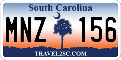SC license plate MNZ156