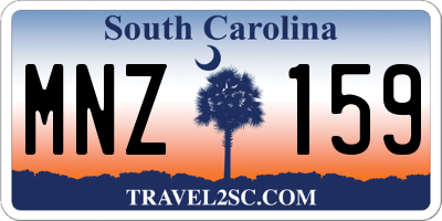 SC license plate MNZ159