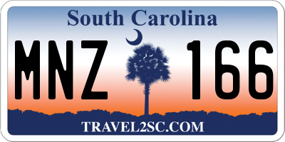 SC license plate MNZ166