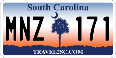 SC license plate MNZ171