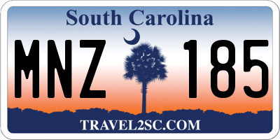 SC license plate MNZ185