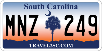 SC license plate MNZ249