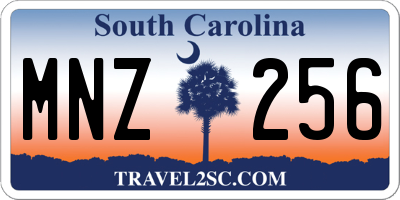 SC license plate MNZ256