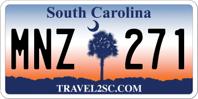 SC license plate MNZ271