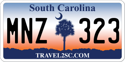 SC license plate MNZ323