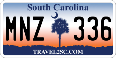 SC license plate MNZ336