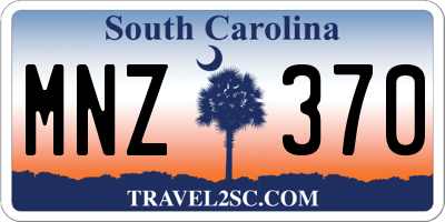 SC license plate MNZ370