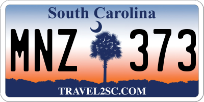 SC license plate MNZ373