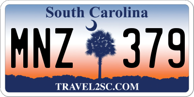 SC license plate MNZ379