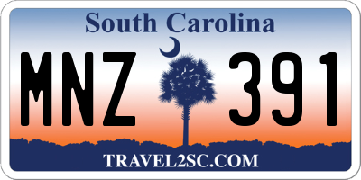 SC license plate MNZ391