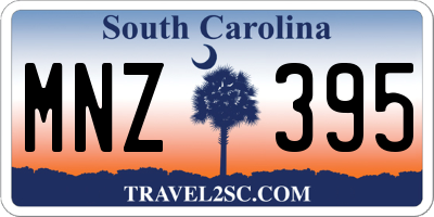 SC license plate MNZ395