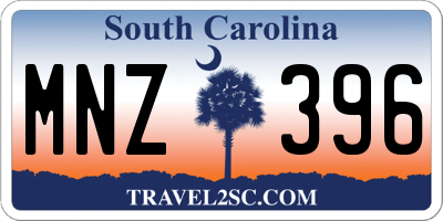 SC license plate MNZ396