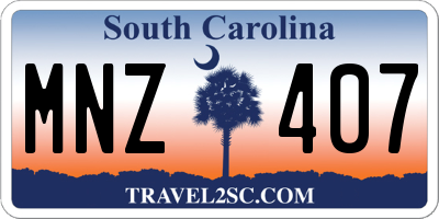 SC license plate MNZ407