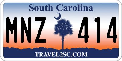SC license plate MNZ414