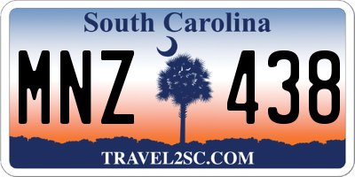 SC license plate MNZ438