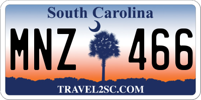 SC license plate MNZ466