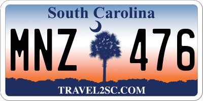 SC license plate MNZ476