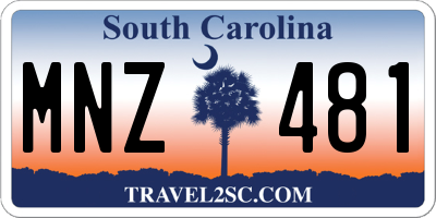 SC license plate MNZ481