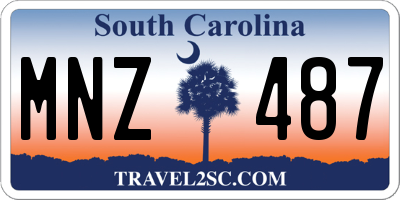 SC license plate MNZ487