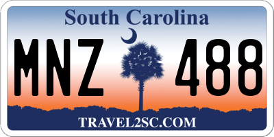 SC license plate MNZ488
