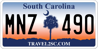 SC license plate MNZ490