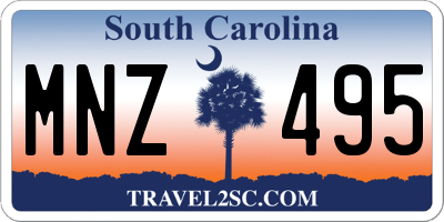 SC license plate MNZ495