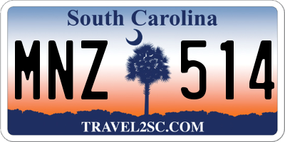 SC license plate MNZ514