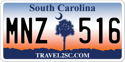 SC license plate MNZ516
