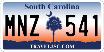 SC license plate MNZ541