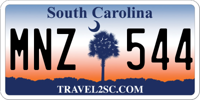 SC license plate MNZ544