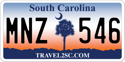 SC license plate MNZ546
