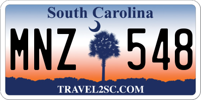 SC license plate MNZ548