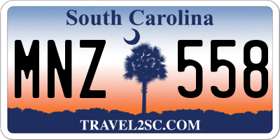 SC license plate MNZ558