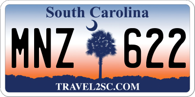 SC license plate MNZ622