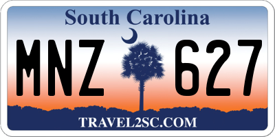 SC license plate MNZ627