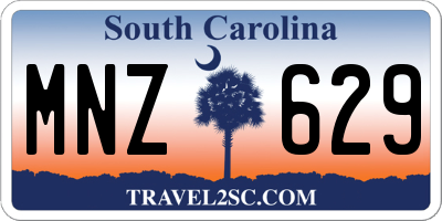 SC license plate MNZ629
