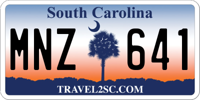 SC license plate MNZ641