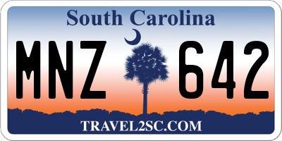 SC license plate MNZ642