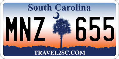 SC license plate MNZ655