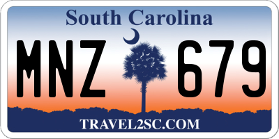 SC license plate MNZ679