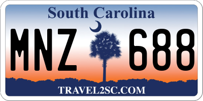 SC license plate MNZ688