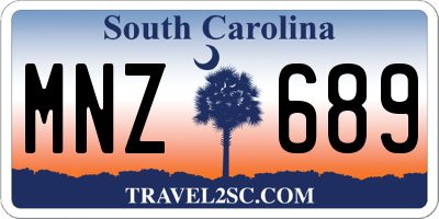 SC license plate MNZ689